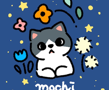ペットのアイコン背景込みでお描きします 参考画像のような画風でゆるかわいい絵をお描きします。 イメージ2