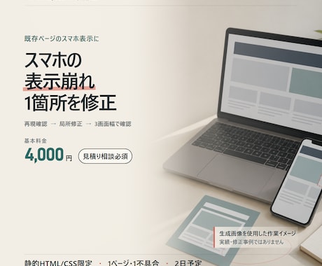 スマホの横スクロール・はみ出しを修正します イメージ1