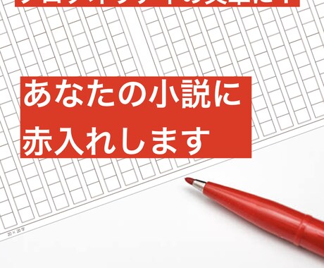 プロレベルの文章に！物語と文章のプロが赤入れします 読みやすくするだけで、新人賞の予選一個分も結果が変わります イメージ1