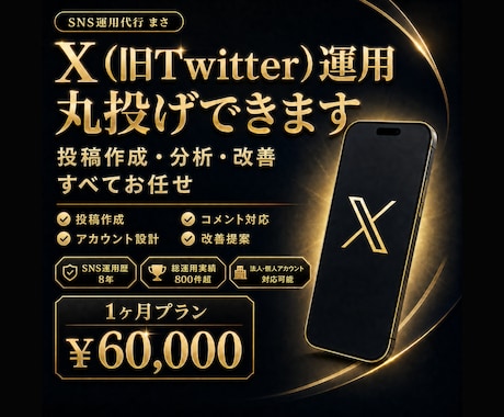 1ヶ月X(Twitter)チームで運用代行します イメージ1