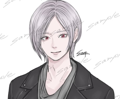 儚くて優しい少しだけ影のある男性アイコン制作します アカウントを優しい雰囲気かつクールに｜サムネや挿絵・表紙にも イメージ2