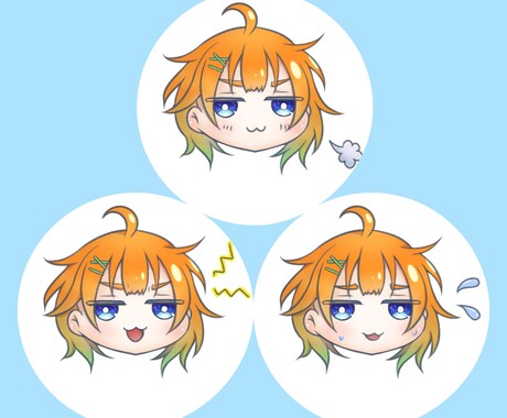 商用利用OK！ポップなデフォルメ顔アイコン描きます 細かい指定OK！納品までの過程も相談できます！ イメージ1