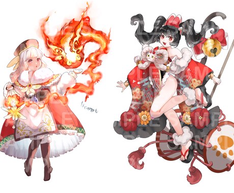 キャラクターの制作(人外可)致します ゲームキャラクターの制作、IRIAMで使う立ち絵の制作します イメージ1