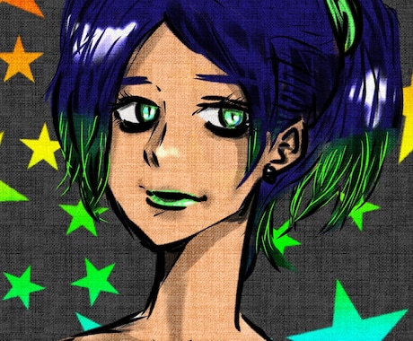 SNSなどアイコンイラスト描きます ibis paintを使用したイラストを作成します。 イメージ1