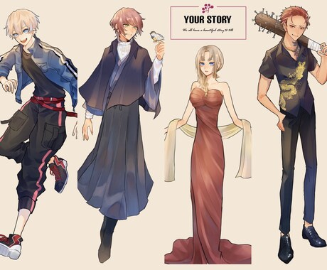 TRPGやゲームなどの立ち絵をお描きします 自分だけの立ち絵で特別なゲームを イメージ2