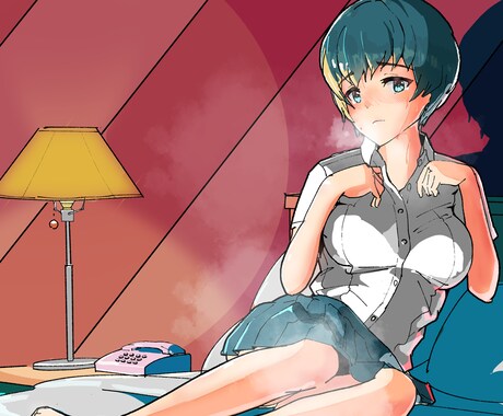 女の子のイラスト描きます お望みのキャラをお望みのシュチュエーションで イメージ2