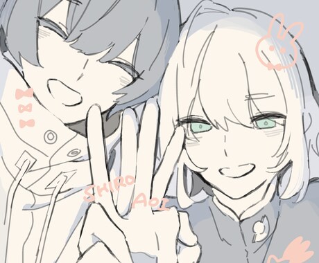 あなただけのアイコンやヘッダーをお描きします イラストでアイコン・ヘッダーを作成。SNS利用可 イメージ1
