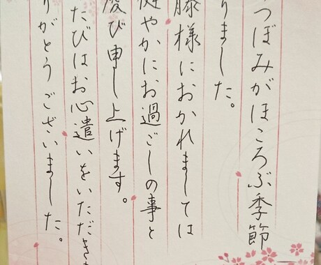 お名前やご住所などの大切な文字を添削します 本気で美文字を目指すあなたへオススメです　ビデオチャットでも イメージ1