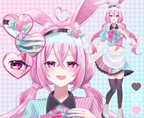 VTuber立ち絵制作致します VTuber立ち絵制作しますLive2D用パーツ分け対応 イメージ2