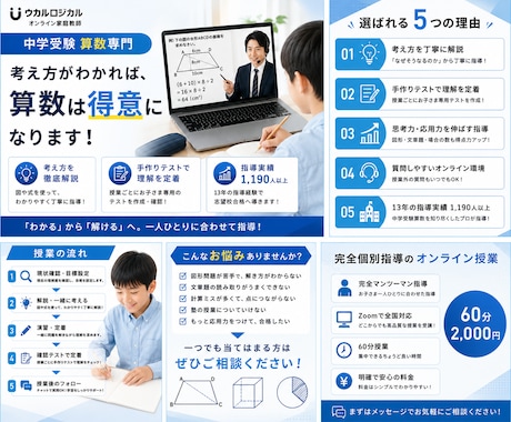 中学受験算数を徹底指導します 考え方を重視した指導と手作り確認テストで定着！ イメージ2