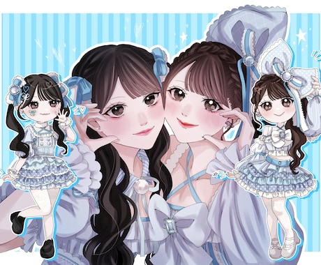 ペアイラストお描きいたします お求めやすい価格＆高クオリティでの納品をお約束いたします☺︎ イメージ2