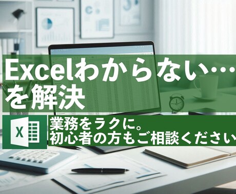 Excel使いにくい…業務改善・設計サポートします どう作ればいい？を解決｜Excel作成サポート。作成代行OK イメージ1
