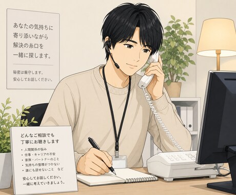 悩み・恋愛相談、愚痴聞き、話し相手、何でも聞きます 落ち着く雰囲気の通話で雑談から相談まで何でも話しましょう イメージ2