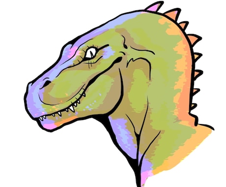 かっこいい恐竜イラスト描きます どんな恐竜/ポーズでも大丈夫！使いやすいタッチの絵柄です。 イメージ1
