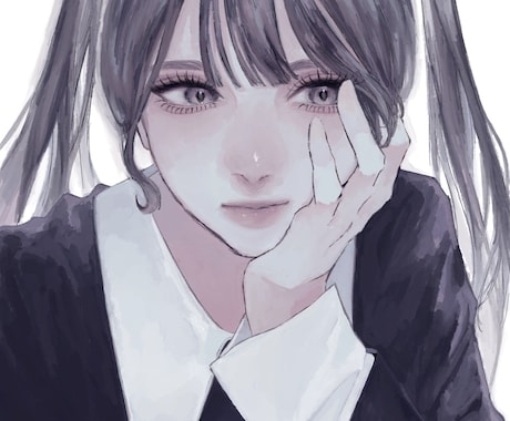 リアルでアンニュイな女の子描きます 【厚塗り　リアル　アンニュイ　彩度低め】なイラストを作成♩ イメージ2