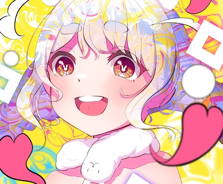 可愛いイラストをお描きします 個性溢れる、カラフルで可愛いアニメ塗りイラスト!! イメージ1