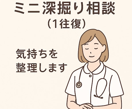 心がぐらつく人、クッション言語を一緒に作りますます 気持ちを整理するミニ深掘り相談（1往復） イメージ1
