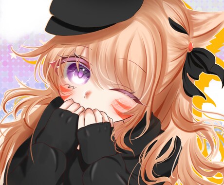 キラキラの目のアイコン・OC1枚絵描きます 可愛い女の子が得意です！あなたのためのアイコン描きます！ イメージ2