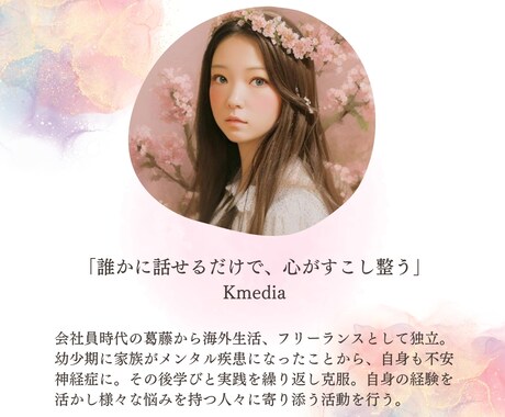 あなたの心の声、優しく受けとめます 泣きたい/不安/怒り/モヤモヤを話して整理したい方に イメージ2