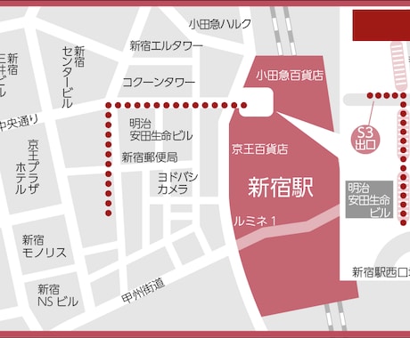 見やすいマップ、案内図、フロア図　などをつくります チラシ／カタログ／HP等に　ラフ図、住所などからイラスト化 イメージ1