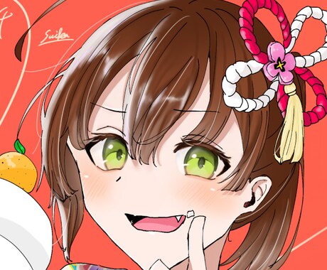可愛い絵柄のイラストのアイコンを作成します 目に留まるアイコンをかきます！ イメージ2
