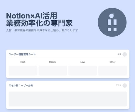 Notion構築代行＋AI活用で理想のDB作ります 仕組みづくりで“働き方”をデザインします イメージ2
