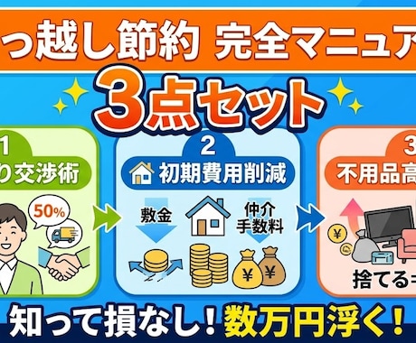 知らずに損する引っ越し費用を安く抑えます 知るだけで数万円浮く！見積もり・賃貸初期費用の見直しノウハウ イメージ1