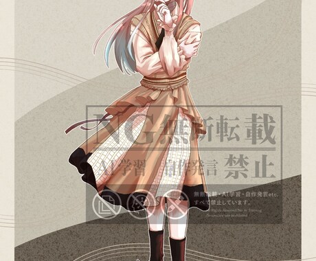 お手頃価格で簡単な立ち絵を描きます あなたのキャラクターを、簡単な背景で立ち絵にします！ イメージ2