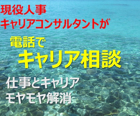 電話でキャリア相談：何でもお話しいただけます 現役人事・キャリアコンサルタントがモヤモヤ解消します イメージ1