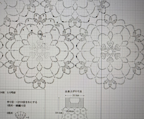 手書きの編図をデーター化して清書します。ます 毛糸メーカー様、個人の教室でご使用、趣味でのご使用等に。 イメージ1
