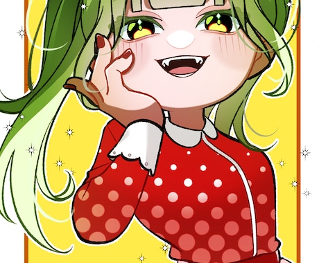 POPでかわいいイラストを作成します 丸みのある等身のキャラクターデザイン イメージ1
