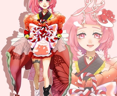 配信アプリ内で使える立ち絵やイラストを制作します あなたの想像するイメージをしっかり形付いたします！ イメージ1