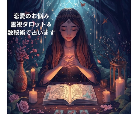 恋愛の悩み特化！！霊視タロットと数秘術で占います 恋愛、片思い、新たな出会い、結婚、離婚に関して占います！ イメージ1