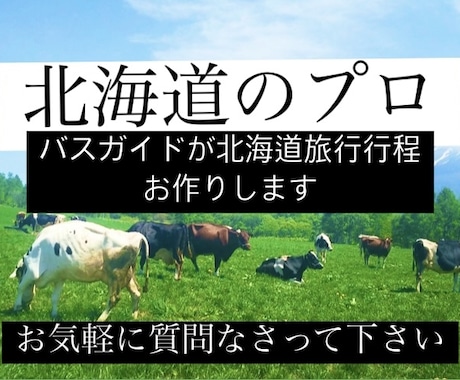 バスガイドが北海道旅行の行程（プラン）作成します オーダーメイドツアー！プランが決まっていない方もご相談下さい イメージ2