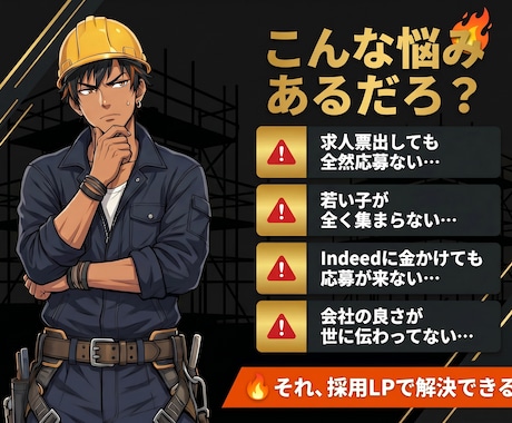 足場・鳶職専門の採用LPを制作します LINE対応・最短翌月・スマホ最適化・画像選定・丸ごとお任せ イメージ2