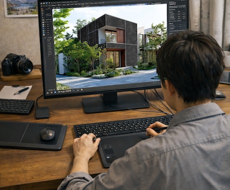 速くて魅力的な外壁塗装の意匠パースを作成します デザインのプロが作成！クライアントのこだわり、意匠をカタチに イメージ2