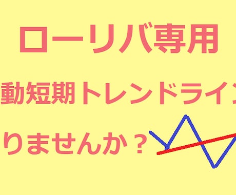 最強のローリバトレンドライン自動描画できます ローリバトレンドラインは引かなくてよいです！お任せください！ イメージ1