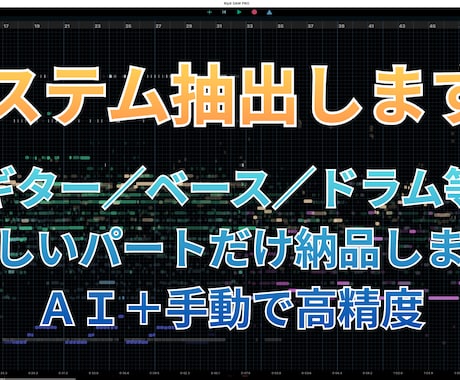 各楽器を分離して練習用音源を作ります ボーカルや楽器を個別に調整できる高精度ステム抽出！ イメージ1