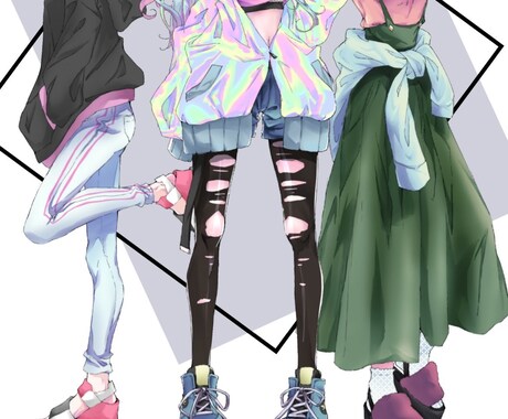 あなたのコテキャラちゃんの1枚絵かきます キラキラ可愛いキャラ描かせてください！！ イメージ2