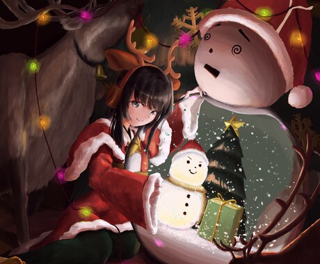 可愛い女の子を含む背景付き一枚絵を描きます キャラクターの衣装から背景の描き込みまでこだわります イメージ1