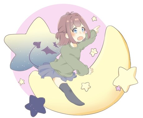 最短3日！お好みの可愛いふわふわ女の子描きます 観賞用・SNS用・歌ってみた・サムネイルなど！用途自由！ イメージ2