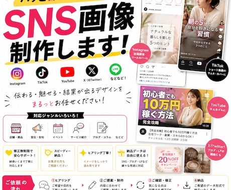 SNS投稿画像を目を引くデザインにします イメージ1