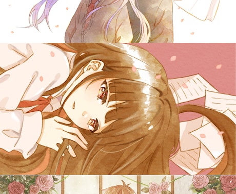 水彩風イラストお描きします アイコン、動画、配信、挿絵などなど◎イラスト全般お描きします イメージ2
