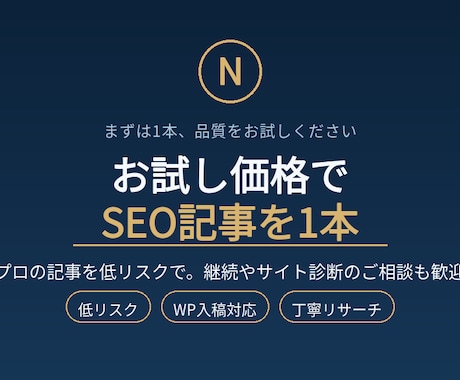 お試し価格でSEO記事1本を執筆します イメージ1
