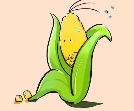 商用OK◎食べ物モチーフのキャラクターを描きます ゆるくてかわいい1枚！アイコン・挿絵に利用できます イメージ2