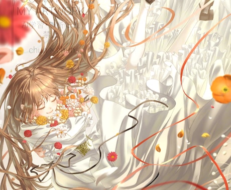 動画イラスト、グッズイラスト、表紙などお描きします 透明感のある幻想的なイラストや和風なイラストが得意です！ イメージ2
