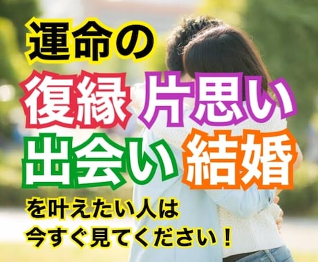 運命の復縁/片思い/出会い/結婚を引き寄せみせます あなたの運命の相手を導く、恋愛成就のエネルギー調律セッション イメージ1