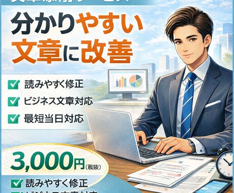 文章を分かりやすく添削します わかりやすく伝わる文章に整えます イメージ1