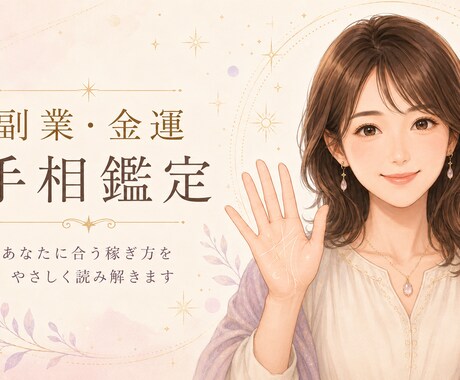 手相で副業適性を鑑定します あなたに合う稼ぎ方、副業に迷う方へやさしく鑑定 イメージ1