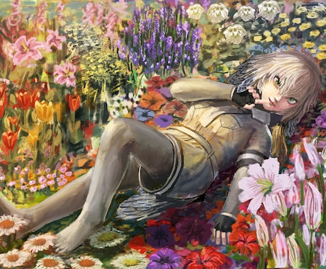 初回価格◆厚塗り系のイラストを製作します 観賞用、SNSのヘッダー、表紙、なんでも対応いたします イメージ2